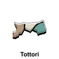 Tottori City High detailed vector map of Japan prefecture, logotype element for template Royalty Free Stock Photo