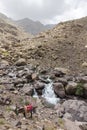 Toubkal national park, the peak whit 4,167m is the highest in the Atlas mountains and North Africa