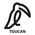 Toucan abstract logo Royalty Free Stock Photo