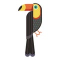 Toucan Bird Geometric Icon in Flat Design