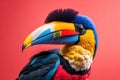 Toucan bird in jungle, blurry background, generative ai Royalty Free Stock Photo