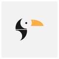 Toucan bird modern flat logo design