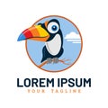 Cute Toucan Bird Logo Template