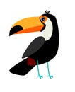 Toucan black cartoon bird icon Royalty Free Stock Photo