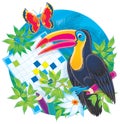 Toucan and crossword