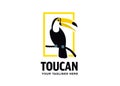 Toucan flat style vector logo