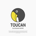 toucan head logo design template illustration Royalty Free Stock Photo