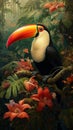 Toucan in the jungle