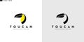 Toucan logo. Tropical bird vector