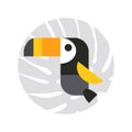Toucan logo vector illustration. Colorful bird icon