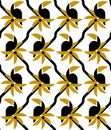 Toucan on a palm tree seamless vector pattern