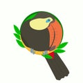 Toucan round symbol