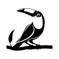 Black toucan bird sign.