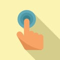 Touch button icon flat vector. Computer interface Royalty Free Stock Photo