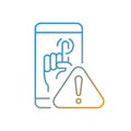 Touch display not working gradient linear vector icon Royalty Free Stock Photo