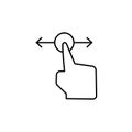 Touch, finger, gestures icon. Element of corruption icon. Thin line icon on white background