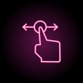 Touch, finger, gestures neon icon. Simple thin line, outline vector of touch gesture icons for ui and ux, website or mobile