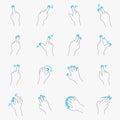 Touch Gestures â Hand-Drawn Flat UI Interaction Icons Collection Royalty Free Stock Photo
