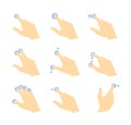 Touch gestures icons Royalty Free Stock Photo