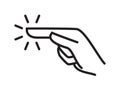 Touch hand finger vector icon. Screen choose click, push tap, touch pointer sign