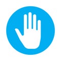 Touch hand icon for mobile apps. Simple ui button design. Vector illustration Royalty Free Stock Photo