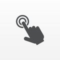 Touch hand icon. Push button vector isolated. Modern flat pictogram, business, marketing, internet c Royalty Free Stock Photo