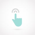 Touch hand icon. Vector illustration, flat design Royalty Free Stock Photo