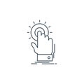 touch icon vector from analytic investment and balanced scorecard concept. Thin line illustration of touch editable stroke. touch