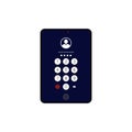 Touch ID or enter passcode, password, interface on tablet icon flat on isolated white background. EPS 10 vector