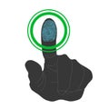 Touch, ID, Fingerprint scan Access Symbol Royalty Free Stock Photo