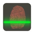 Touch, ID, Fingerprint scan Access Symbol Royalty Free Stock Photo