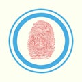 Touch, ID, Fingerprint scan Access Symbol Royalty Free Stock Photo