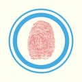 Touch, ID, Fingerprint scan Access Symbol Royalty Free Stock Photo