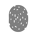 Touch ID vector icon isolated fingerprint design for app and smartphones. Scanner icon. Vector illustration.