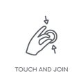 Touch and join linear icon. Modern outline Touch and join logo c