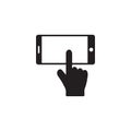 Touch mobile icon design template vector illustration isolated