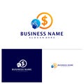 Touch Money logo Design Concept Vector. Online Coin logo Template