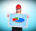 Touch pad with chart Royalty Free Stock Photo