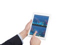 Touch pad with chart Royalty Free Stock Photo