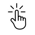 Touch screen finger hand press push icon vector