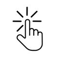 Touch screen finger hand press push icon vector