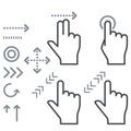 Touch screen gesture hand signs