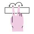 Touch screen gesture icon illustration. Hand click, finger multi touch, cursor pointer and more. App interface Royalty Free Stock Photo