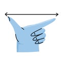 Touch screen gesture icon illustration. Hand click, finger multi touch, cursor pointer and more. App interface Royalty Free Stock Photo