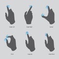 Touch screen gesture, interface Royalty Free Stock Photo