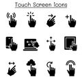 Touch screen icon set