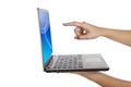 Touch screen laptop Royalty Free Stock Photo