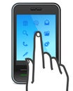 Touch screen smartphone icon