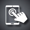 Touch screen tablet icon, vector Royalty Free Stock Photo