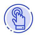 Touch, Touchscreen, Interface, Technology Blue Dotted Line Line Icon